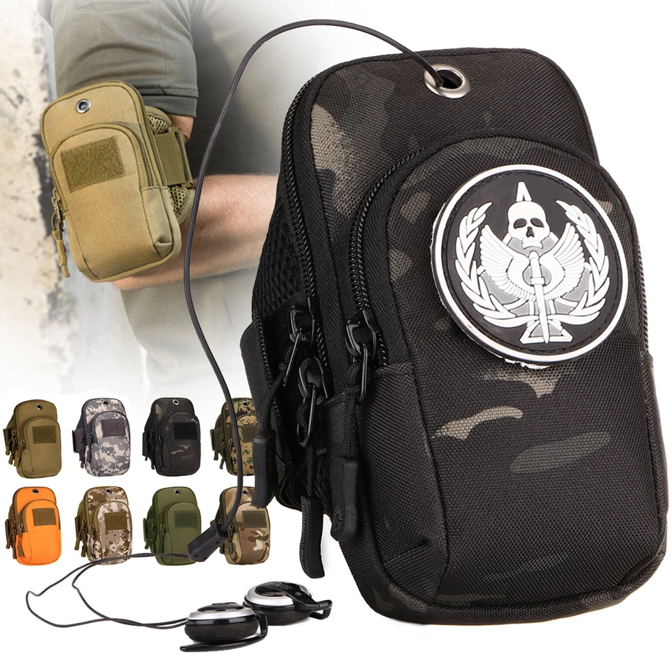 Tactical Molle Arm Bag Holder Wallet Pouch Purse Phone Case Mens EDC Tool Bag US - Image 2 of 4