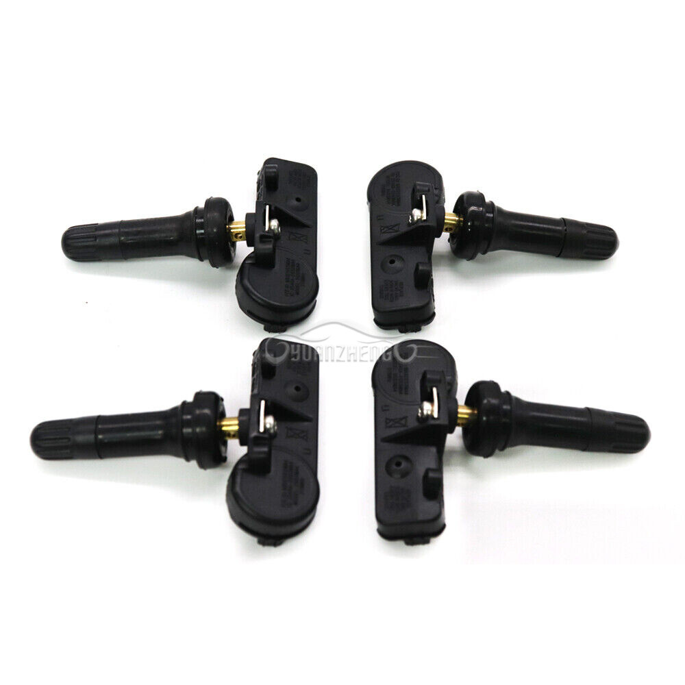 Set Of 4 TPMS Tire Pressure Sensors For Ford - Replacement DE8T-1A180-AA (Clamp-in)