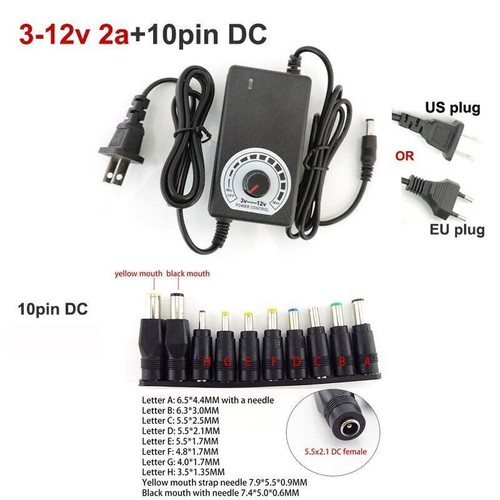 Adjustable Universal AC To DC 3/12V 5V 6V 8v 18v 24V 9V 24V Volt DC converter - Picture 12 of 20