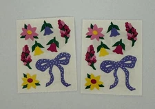 NEW!! Creative Memories Mrs Grossman’s  Sticker Strip Flowers Bow Pink Purple