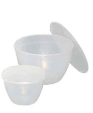 KitchenCraft Clear Round Pudding Basin with Lid 150ml / 1/4 Pint, Plastic