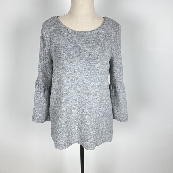 French Connection Womens Blouse Top Size XS Grey Relaxed Fit Casual Stretchy