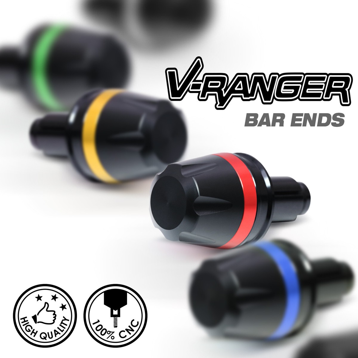 Racing Gold Bar Ends Set V-RANGER For Kawasaki Z900RS 18-21