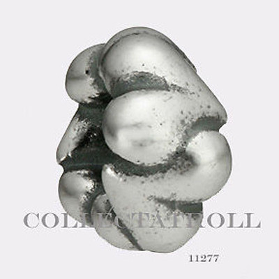 Authentic Trollbeads Silver Organic Hearts Bead Trollbead  11277