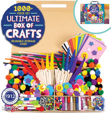 Ultimate Craft Box, Art Craft Activities 1000 Piece Set, Storage Case, Great f