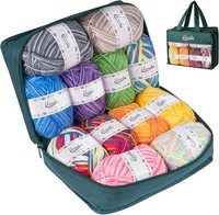 HäKelgarn Acryl 4-FäDig 12 Farben 50G Bunt Wolle Zum HäKeln Handarbeit