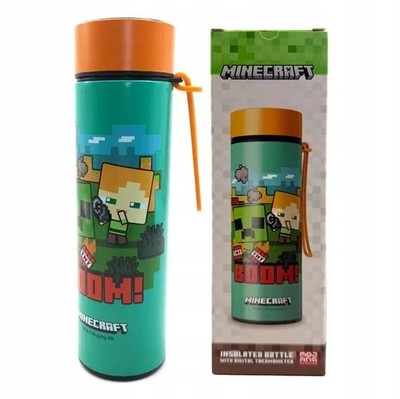 5055071514043 Termos bidon z termometrem Minecraft BOOM 450ml Puckator