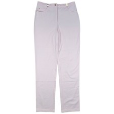 St John Sport Pants Women 8 Light Pink Straight Leg Business Casual Stretch Tall