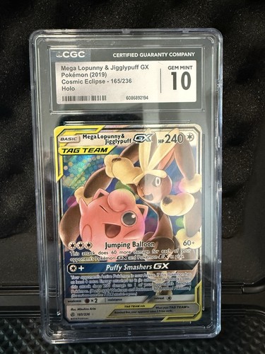 Mega Lopunny & Jigglypuff-GX graded CGC 10 for sale on eBay