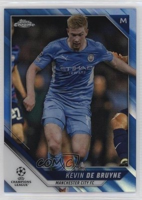 2021 Topps Chrome UEFA Champions League Blue Refractor /150 Kevin de Bruyne 13w4