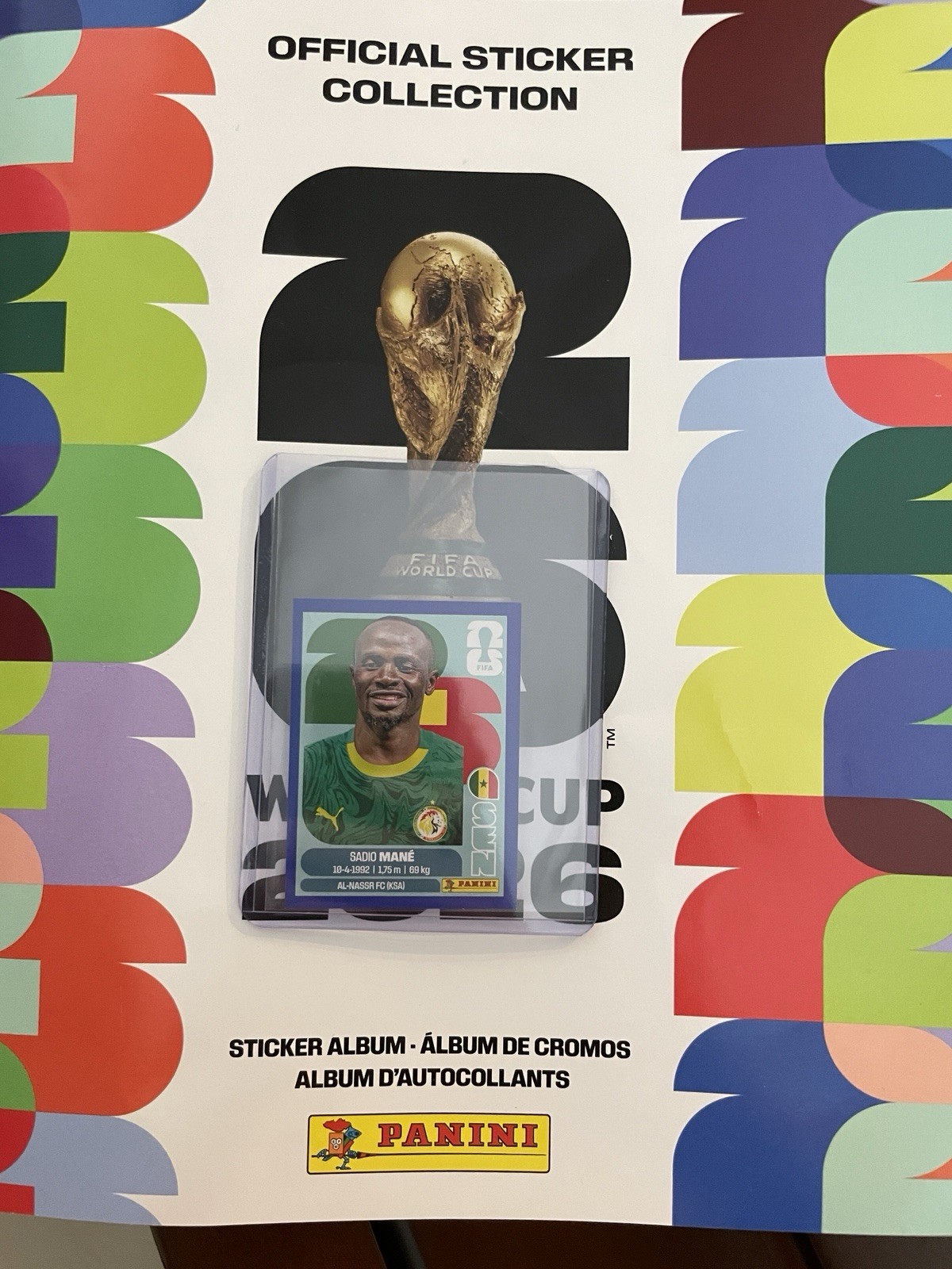 Sadio Mane Panini World Cup 2026 Blue Border Sticker
