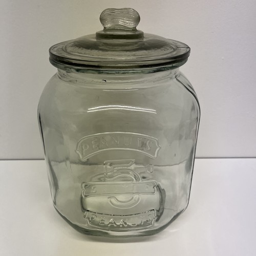 Counter Top Planters Glass Jar Canister ~ Salted Peanuts 5₵ ~ Reproduction