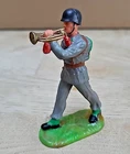 Elastolin Lineol 7cm Austrian Army Soldier Hornist March with Helmet