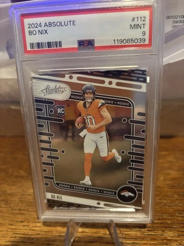 2024 Absolute Bo Nix Rookie #112 PSA 9 Mint Denver Broncos Hot RC