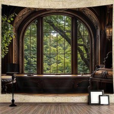 Medieval Windows Extra Large Tapestry Wall Hanging Wall Art Background
