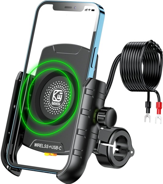 Brcovan Motorrad Handyhalterung M9S Mit Qi 15W LadegeräT Und USB-C Anschluss-image
