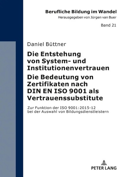 Die Entstehung Von System- Und Institutionenvertrauen - Die Bedeutung Von...-image