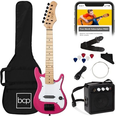 Kids Electric Guitar with Amp Pink SKY7113