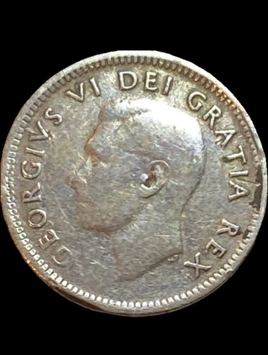 1951 Canada 10 Cents Silver 80% Canadian Coin