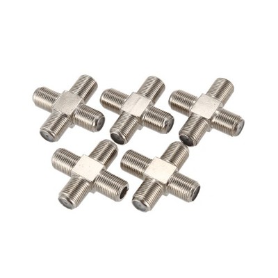 5-Pack 4-way F-Type Coax Cable Splitter Combiner Female to 4 Female for9014
