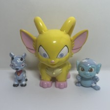 Neopets Lot Of 3 Figures Blue Monkey Blue Goat