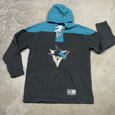 #ad Sharks Sweater L San Jose NHL Hockey Shark Logo Hockey Game day Pullover Hoodie $29.98