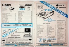 Apple II 16K Computer Vintage Print Advertisement 1980s Computer Ad