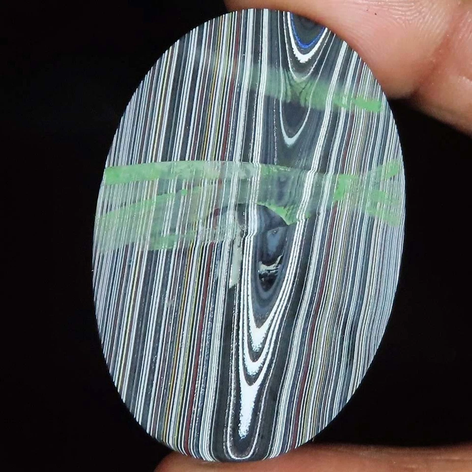 (32X48X09 MM SIZE) 56.05 Cts. FORDITE DETROIT AGATE OVAL CABOCHON LOOSE GEMSTONE - Image 3 of 4