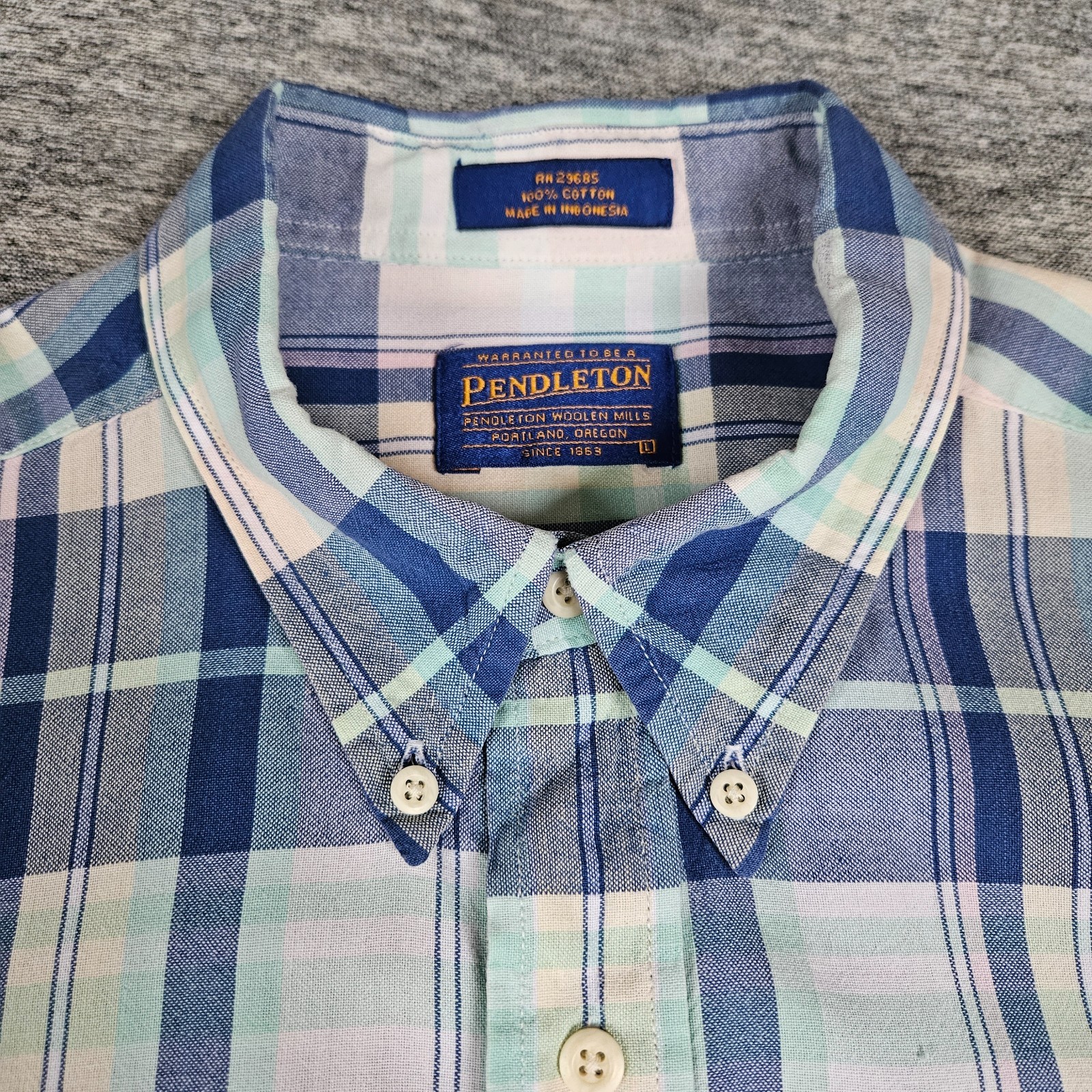 Lot (2) Pendleton Button Shirt Spring Plaid Short… - image 8