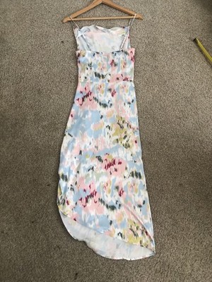 illusion floral ruched cowl neck midi dress Illusion Floral Ruched Cowl Neck Midi Dress XL