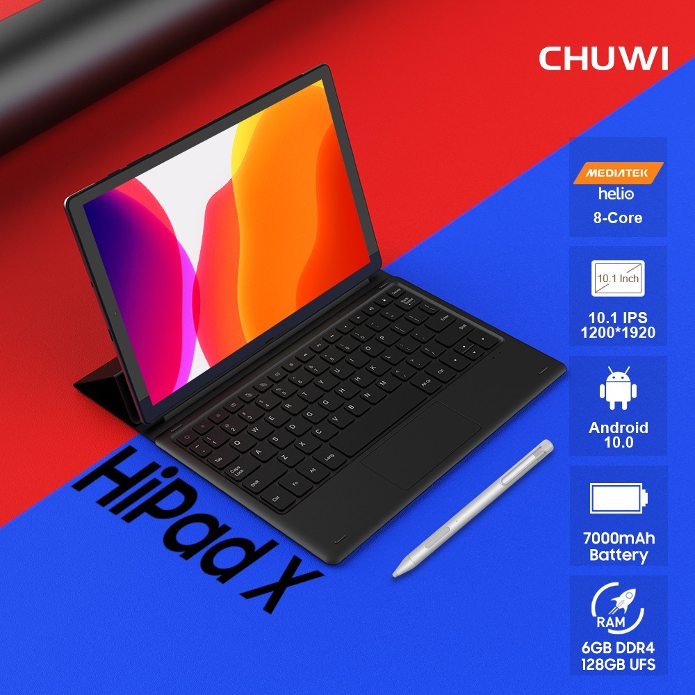 CHUWI Tablet with 10.1 Inch Android 10 4GB+128GB with 1920*1080 IPS Octa-Core