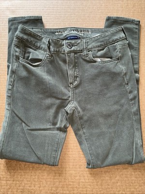 American Eagle 360 Super Stretch Mossy Green Jegging Size 4