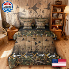 Erosebridal Duck Camo Comforter Set King Size Comforter Set Duck 7-Piece