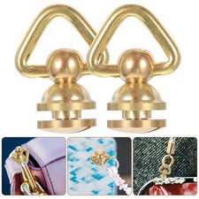 2pcs Rotatable D Ringe Nieten für Leder Geldbeutel Metall D Ringe für