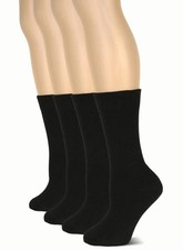 Women Cotton Crew Socks, Plain Color, Regular Soft Casual, 2/5/10 Pairs