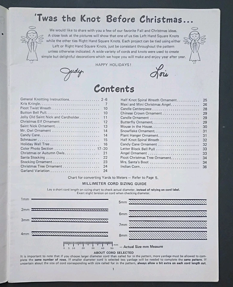 1978 Vtg KNOT BEFORE CHRISTMAS MACRAME Quality Craft Instructions Book Pat Depke - Image 3 of 4