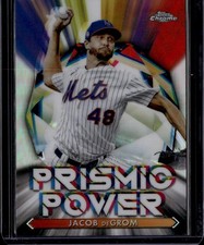 Jacob deGrom 2021 Topps Chrome New York Mets Prismic Power