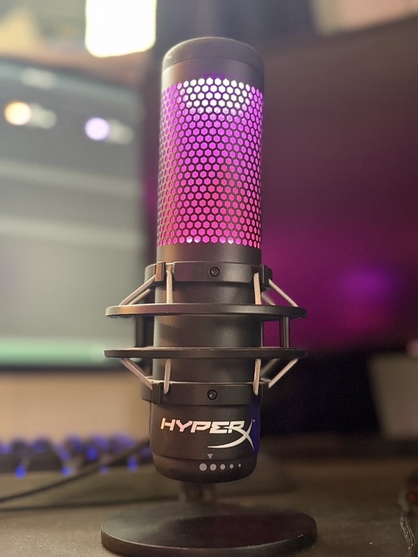 HyperX QuadCast S RGB LED Lighting USB Condenser Microphone, Black