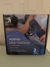 Renpho Mini Thermal Massage Gun - 2 Color Casings - 4 Massage Heads - Neon Green