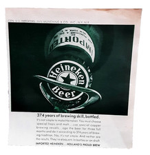 1966 Heineken Beer Imported Holland Vintage Beer Advertising Print Ad