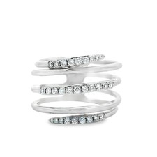 0.25ct Natural 29-Diamond Ring, 14k White Gol...