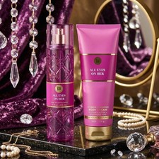 Bath  Body Works All Eyes On Her Fragrance Mist Body Cream Lotion 2 Pc Set