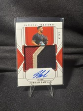 Jordan Lawlar - 2025 National Treasures - 3 color patch Auto card.  