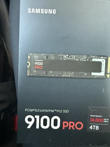 SAMSUNG SSD 9100 PRO 4TB PCIe 5.0x4 M.2 2280 Speeds Up to 14,800MB/s, 2-Day Ship