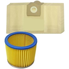 Filter & 10 Dust Hoover Bags For Earlex Powervac Combivac WD1200p WD1100 WD1000