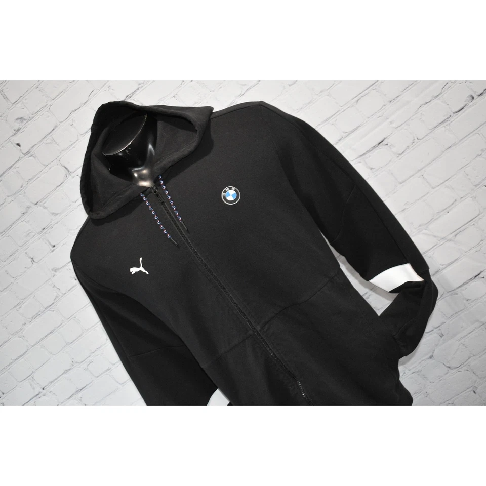 Chaqueta con Capucha PUMA Para Hombre Talla XL Negra BMW Motorsports Performance Cremallera Completa Foto 3 de 4