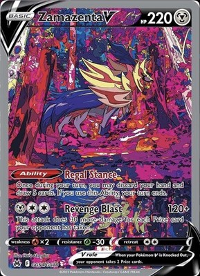 Pokémon Zamazenta V Crown Zenith GG54/GG70 Illustration Rare MINT