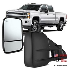Towing Mirrors, Power Heated Towing 2014-2020 Chevy/GMC Black - Power Control