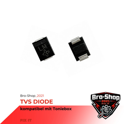 Toniebox Reparatur TVS Diode SMBJ15A SMBJ12A Ersatzteil