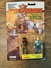Vintage 1987 Tyco Dino-Riders Demon Nova Carded Action Figures Sealed